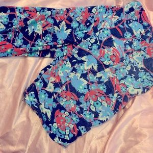 Pink Blue Floral LulaRoe Leggings SOLD